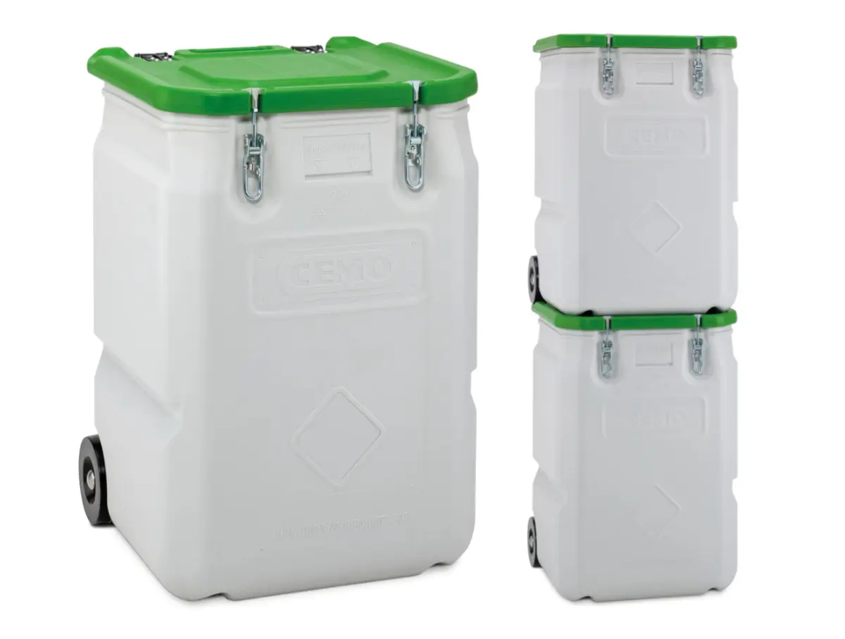 CEMO Mobil-Box 250 l, grün, Gefahrstoffbehälter wasserdicht