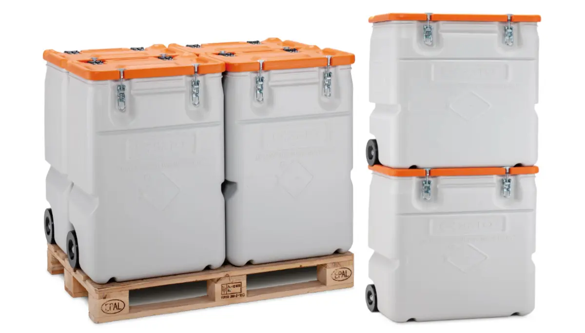 CEMO Mobil-Box 170 l, rot, Gefahrstoffbehälter wasserdicht