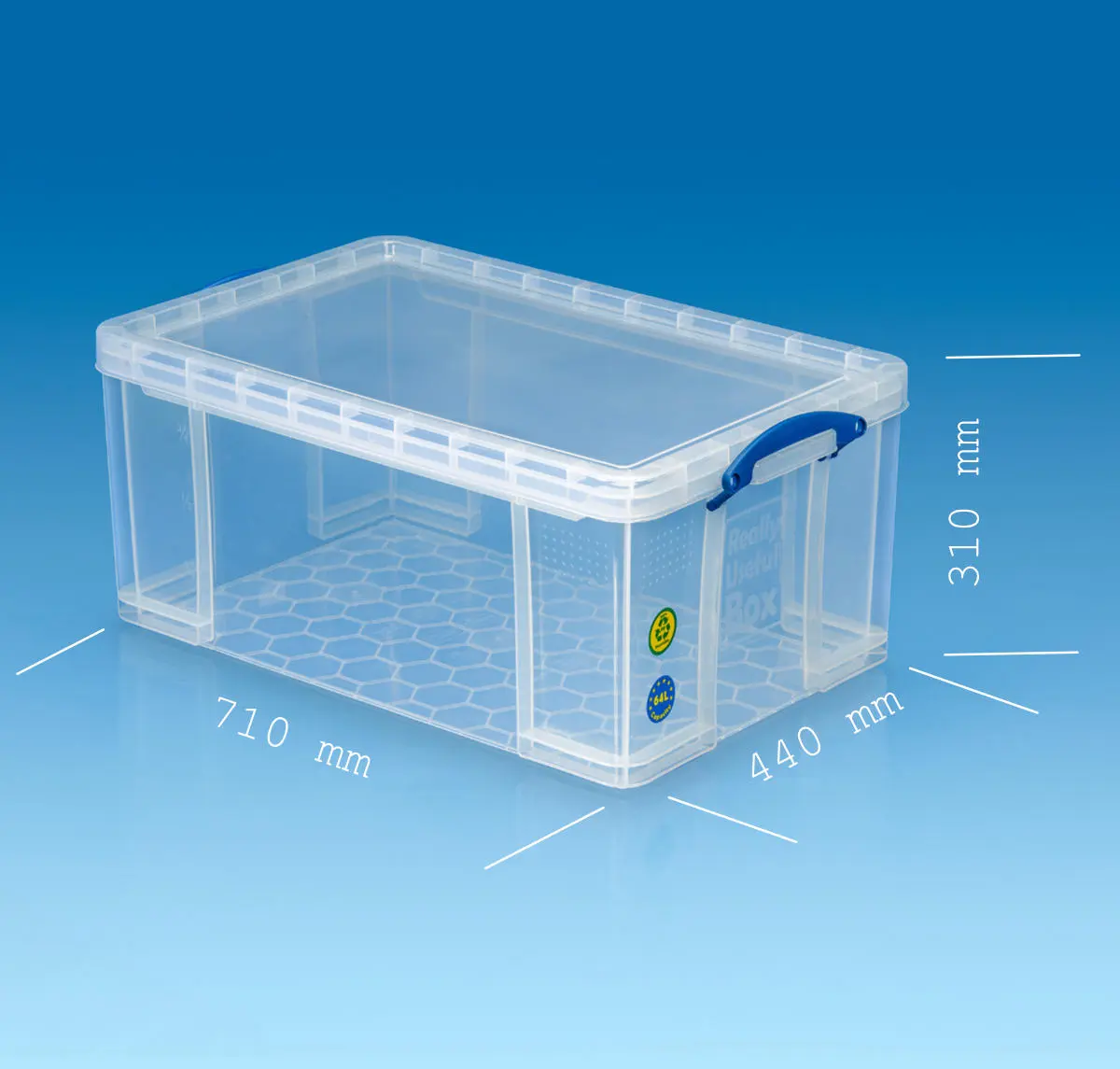 4 Kunststoffkisten 60x40x25 Cm Mit Deckel – 45 Liter Volumen Von Logiplast