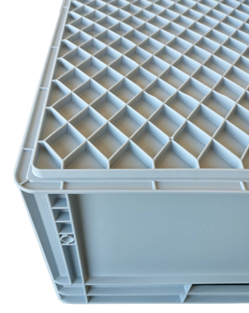 AUER Eurobox 60 x 40 x 32 cm, 64 Liter verstärkter Boden