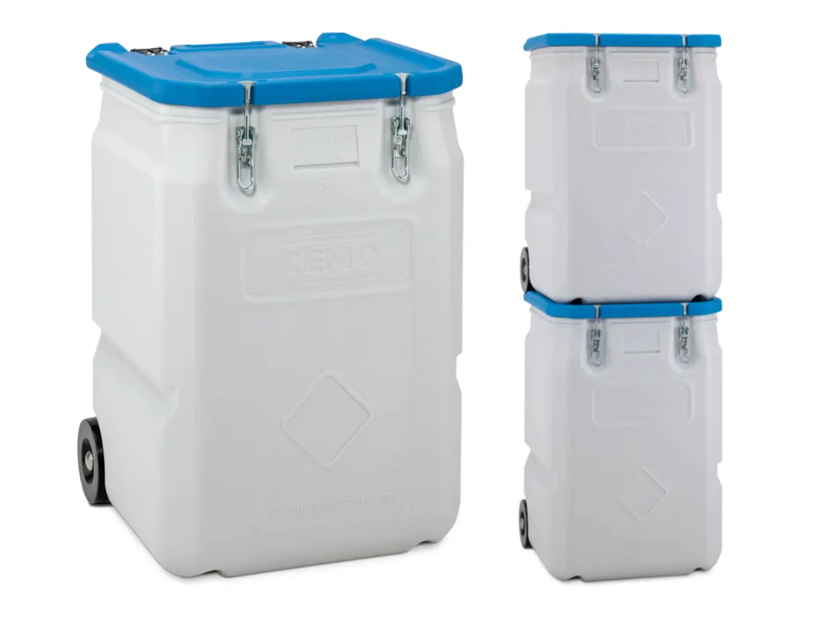 CEMO Mobil-Box 250 l, blau, Gefahrstoffbehälter wasserdicht