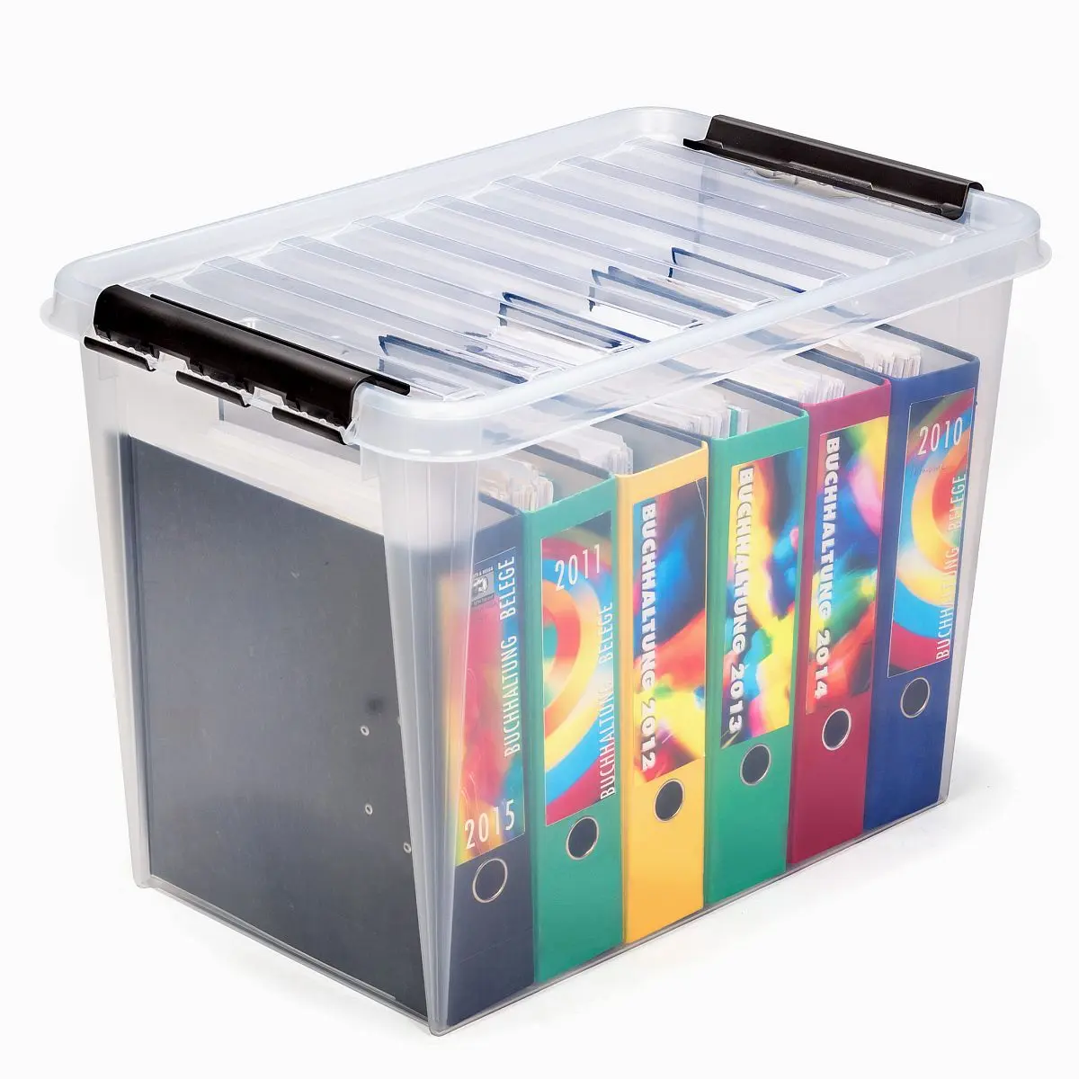 4er-Pack Kreher Kunststoffbox 70 L – Stapelbar, Wasserdicht, Mit Deckel Und Dichtungsring Lagerbox 70 L