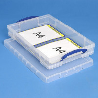 Flache Really Useful Box 10L mit DIN A3 Unterlagen als Inhalt