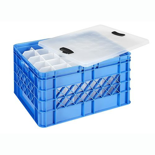 Kunststoffbehälter von SUNWARE für den Gläsertransport
